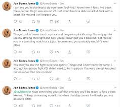 There are even rumors of a jon jones fight down the line. Aaron Bronsteter On Twitter Jones Tweets To Adesanya And He S Not Pulling Any Punches