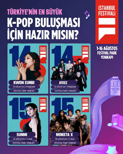 Türkiye'nin en büyük K-POP buluşması İstanbul Festivali'nde! Sahnedeki  yıldız isimlerden Kore markalarına, kültürel deneyim alanlarından sürpriz  etkinliklere kadar K-POP dünyasına dair her şey 2 gün üst üste Festival  Park Yenikapı'da! 💜