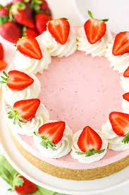 Easy No Bake Strawberry Cheesecake Recipe Perfect Strawberry Dessert Recipe Strawberry Cheesecake Recipe Cheesecake Recipes Strawberry Cheesecake Recipe Easy