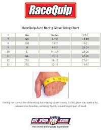 Sizing Chart Racequip Auto Racing Gloves