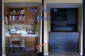 I have put together a great collection of over 30 repurposed desk project ideas. Easy Built In Cabinet Kitchen Desk Areas Built In Cabinet Kitchen Desks