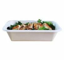 500/750/1000ml Sugarcane Rectangle Trays With PET Clear Lids ...