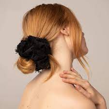 Brunch Scrunchie Frayed Black Hair Styles Hairstyle Summer Hairstyles