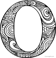 Letter o coloring pages for preschool and kindergarten. Letter O With Various Patterns Coloring Page Coloringall