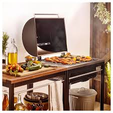 Klasen Charcoal Grill With Cart Brown Ikea In 2021 Charcoal Grill Ikea Outdoor Kitchen