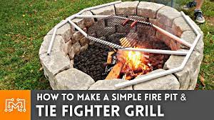 Digging a fire pit for cooking. How To Make A Simple Fire Pit Tie Fighter Grill I Like To Make Stuff Youtube