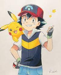 Ash Ketchum And His Pikachu Art By Crystal Hakuryu From Twitter Source Https Twitter Com Crystal Hakuryu Status 106 Pikachu Art Pikachu Drawing Pikachu