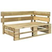 Die beiden kürzeren seiten des rechtecks, die aus je einer palette bestehen, werden dabei von den paletten der längeren. Vidaxl Garten Paletten Eckbank Holz Kaufland De