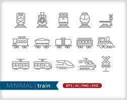 Train Icons Transportation Icons Eps Ai Png Digital Etsy Train Tattoo Line Icon Train