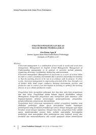 Pada kesempatan kali ini, kami akan membagikan artikel mengenai kumpulan 25 jurnal manajemen keuangan terbaru pdf terbaru. Strategi Pengelolaan Kelas Dalam Proses Pembelajaran By Pedagogik Issuu