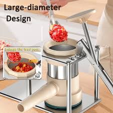 Lever Press Sausage Maker Vertical Fast Manual Sausage Stuffer Tool With 5  Nozzles