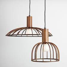 Shop Mermelada Small Wood Cage Pendant Light Small Wooden Pendant Light Cages In A Single Bulb As Wood Pendant Light Wooden Pendant Lighting Pendant Lighting