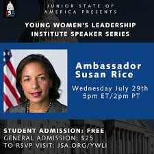 Origin susan rice is an american public official and foreign policy analyst. Jsa Live Ft Ambassador Susan Rice Jsa