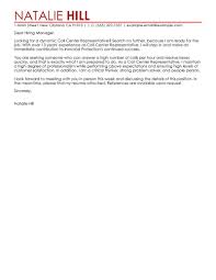 Outstanding Call Center Representative Cover Letter Examples Templates From Our Writing Service