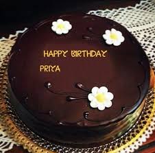 Birthday Cake Images With Name Priya Chocolate Cake Image For Priya S Birthday Happy Birthday Cake Images Happy Anniversary Cakes Birthday Cake Chocolate