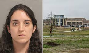 English teacher, 32, charged with sexually assaulting her male student and  throwing scissors at him
