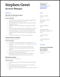 3 account manager resume samples that