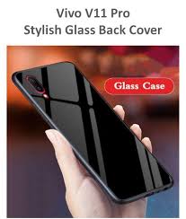 This latest mobile in india is backed with an internal storage of 64gb, which can be further expanded up to 256gb using a microsd card. Vivo V11 Pro Glass Back Cover By Shopyholik Black Plain Back Covers Online At Low Prices Snapdeal India