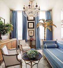 Maybe you would like to learn more about one of these? French Daybed With Tape Trim Matching Drapes With Tape Trim Too And That Brass Palm Tree Legit All I Need Is Home Decor Interior Design Curtains Living Room