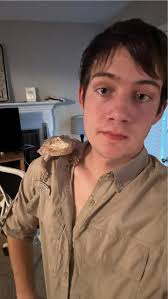 Forgot to post but dressed up to match my beardie for Halloween. I think he  approved