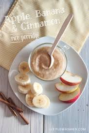 Baby Food Recipe Apple Banana Cinnamon Rice Porridge From Little Mashies Reusable Food Pouches Healthy Baby Food Baby Food Recipes Baby Food Pouch Recipes