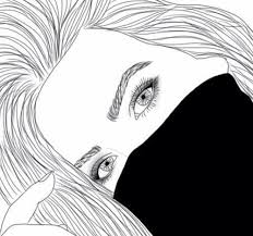 Outlines of drawings of girls. Girl Outline And Art Image Outline Art Tumblr Art Outline Drawings