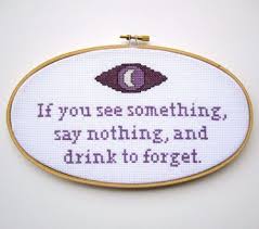 I think the black background makes the embroidery thread colors pop even more! Welcome To Night Vale Governor Ventura Limetown Next Exit And Now For The Weather Mockingbird