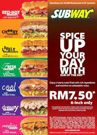 The final payment of the remaining balance is required. Damansara Uptown Directory Subway Day Special For Everyday Of The Week