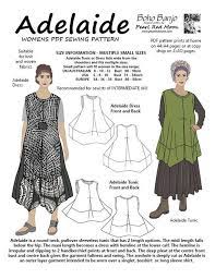Generally, sizes are drawn by lines of different styles in a nested sizing lines on a sewing pattern. Adelaide Dress And Tunic Small Sizes Womens Pdf Sewing Etsy Pdf Sewing Patterns Sewing Patterns Lagenlook Patterns