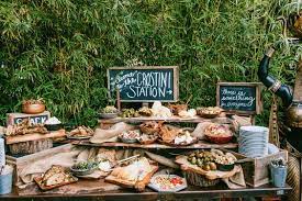 24 Unconventional Wedding Foods Your Guests Will Obsess Over Crostini Station Home Decorating Ideas Wedding Food Bars Rustic Food Display Wedding Food