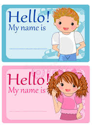 (let's say you are nervous because you have a spelling test tomorrow.) put them together into words. Name Tags For Kids Stock Illustration Illustration Of Male 67228492