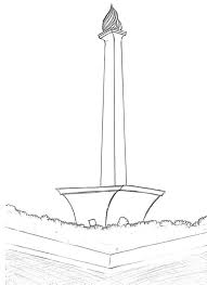 Mewarnai bendera indonesia untuk anak mewarnai u. Monas Coloring Pages Coloring Pages Kids Background Indonesia