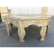 Can be used as a coffee table. Moroccan Distressed Wood Octagonal Coffee Table Chairish