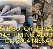 DISTRIBUTOR REPLACEMENT INCLUDING TIMING ADJUSTMENT ON 2004 NISSAN EXTERRA  WITH 3.3L V6 ENGINE