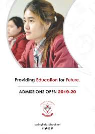 We At Springfield Train Young Individuals To Become Responsible And Accountable Citizens By Imbibing In Th School Admissions Top Boarding Schools India School