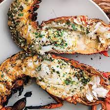 Grilled Lobster With Garlic Parsley Butter Recipe Yummly Recipe Grilled Lobster Recipes Recipes Lobster Recipes
