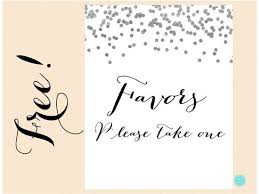 Free Silver Favor Sign 8x10 Printabell Favors Sign Free Bridal Shower Printables Printable Bridal Shower Games