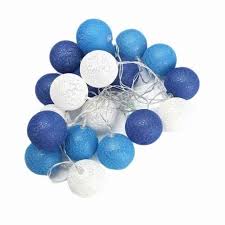Installation rapide, 10 led, modèles originaux. Guirlande Lumineuse Bebe Veilleuse 3m 20leds Boule De Coton Blanc Et Bleu Fonce L08b8 Cdiscount Maison