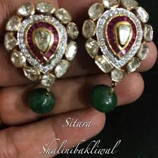 Polki Earrings Sitara Pictures Wedding Jewellery In Delhi Ncr Wedmegood Jewelry Wedding Jewelry Polki Earrings Also nervous about proposing., not a fan, for the price my swarovski diamonds. pinterest
