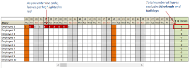 Annual Leave Planner Template 2017 Excel Leave Tracker