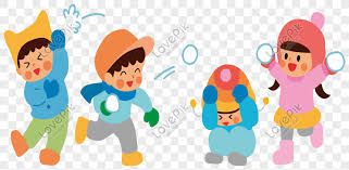 As they are about to taste the candy. Winter Cartoon Character Snowball Fight Png Image Picture Free Download 611368893 Lovepik Com