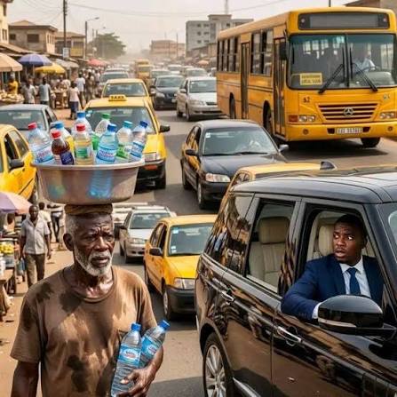 HE SAW HIS 80-YEAR-OLD FATHER SELLING PURE WATER IN TRAFFIC… HE FROZE. HE  SAW HIS 80-YEAR-OLD FATHER SELLING SACHET WATER IN TRAFFIC… AND HE FROZE. He  Saw His 80-Year-Old Father Selling Water