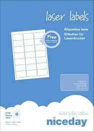 A recipients list for a mail merge operation can be an excel sheet, the office address book, a filemaker pro database, a word document, or a delimited text file. Niceday Laser Labels Self Adhesive 63 5 X 38 1 Mm White 100 Sheets Of 21 Labels Viking Direct Uk