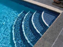 Glass and ceramic tiles by luv tile. Waterline Tile G R Pool Marbelite