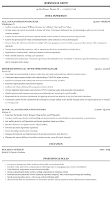 Working with business leaders, political figures and small businesses in order to generate interest in and footfall for the garage. Call Center Operations Manager Resume Sample Mintresume