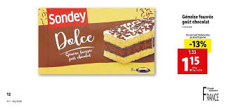 Offre Genoise Fourree Gout Chocolat Chez Lidl