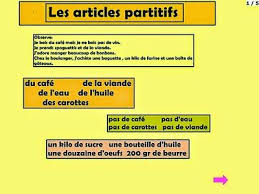 Le Francais A Florence Fle Le Partitif Fle Enseignement Du Francais Apprendre Le Francais
