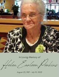 Helen Earleen Perkins, 87 years old, of Pensacola Florida passed away  Thursday, July 31, 2025. Earleen was born in Aberdeen, Mississippi,
