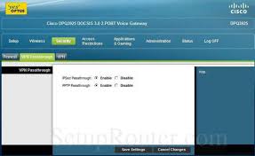 Cisco Dpq3925 Screenshot Vpn Passthrough