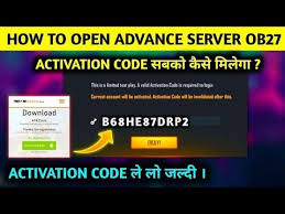 This is a really important code for you to find out now. How To Get Advance Server Activation Code Free Fire Advance Server Activation Code Ob 27 Youtube
